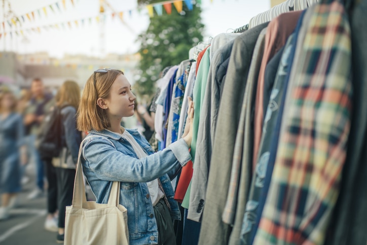 Stöbern nach Flohmarkt-Schätzen